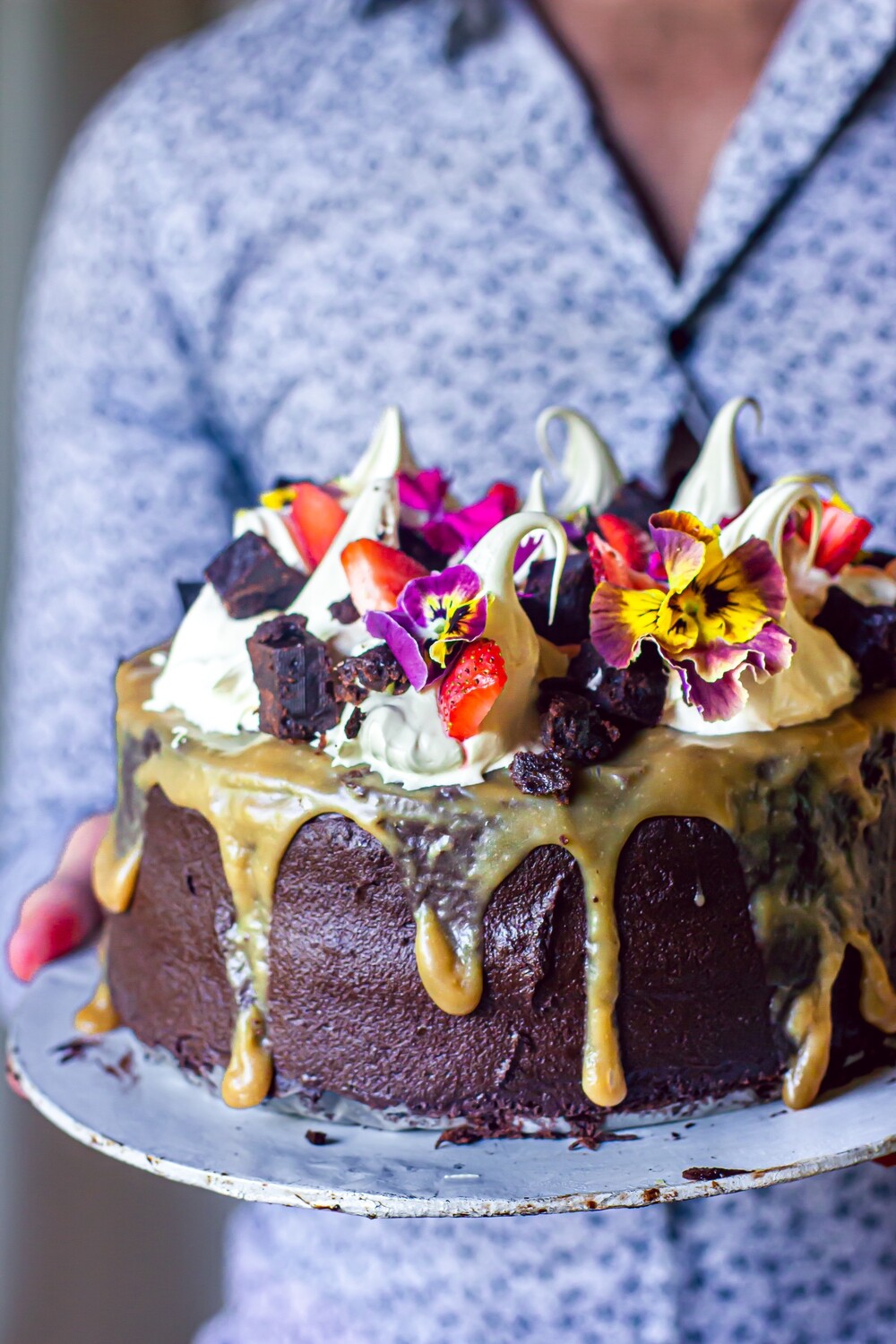 Chocolate, Coffee + Cardamom Cake