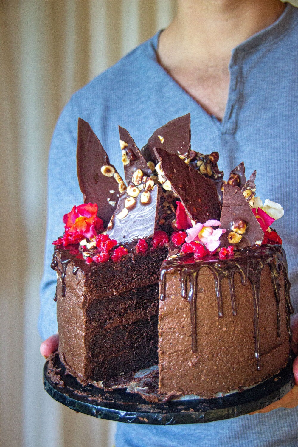 Chocolate, Coffee + Cardamom Cake